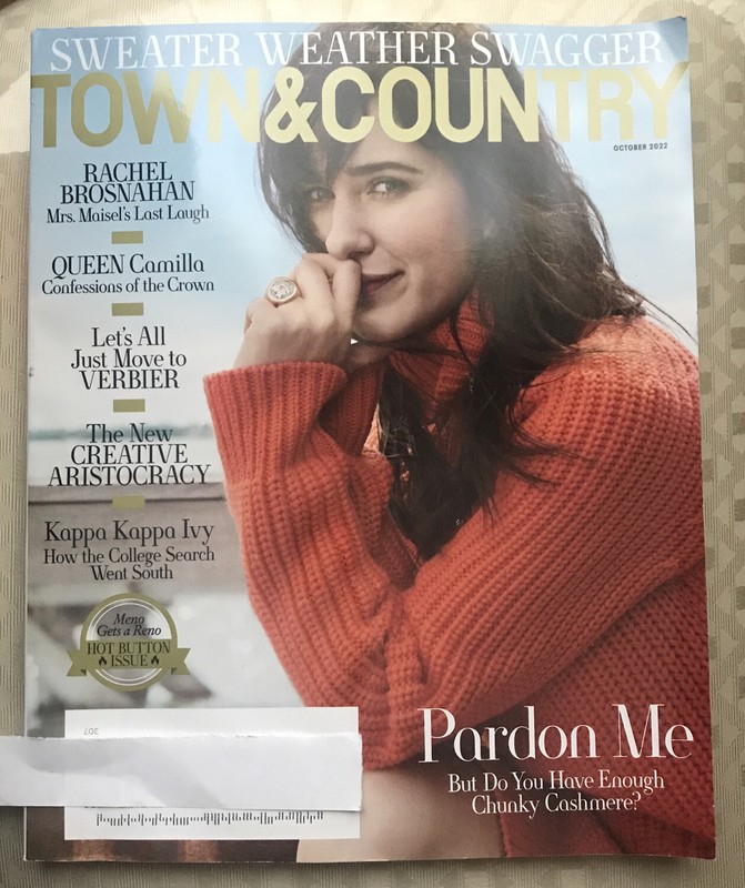 Town & Country Magazine October 2022 Rachel Brosnahan Frank Chou Naomi Watts