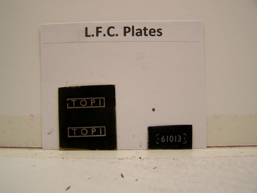 LFC LNER/BR No 61013 Topi Typenschilder | Zustand: New