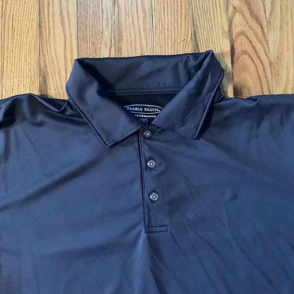 Pebble Beach Performance Men's Polo Shirt Size XL Gray Grey Golf Athletic - Image 3 of 4