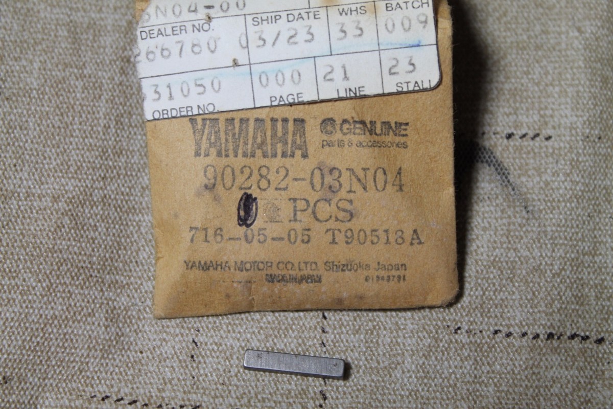 NOS Yamaha Straight Key OEM 90282-03N04-00 Yamaha Race Kart | eBay