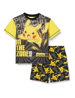 Pokemon Jungen Schlafanzug kurz Schlafanzug Alter 6 Jahre bis 13 Jahre
