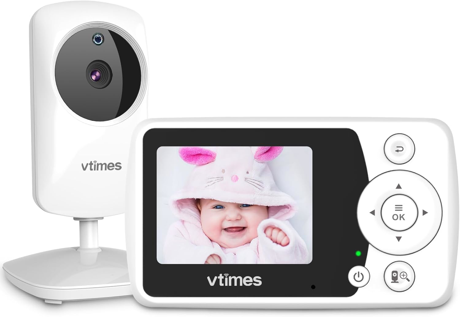 Baby Monitor with Camera and Audio, Video Baby Monitor No WiFi Night Vision 2.4