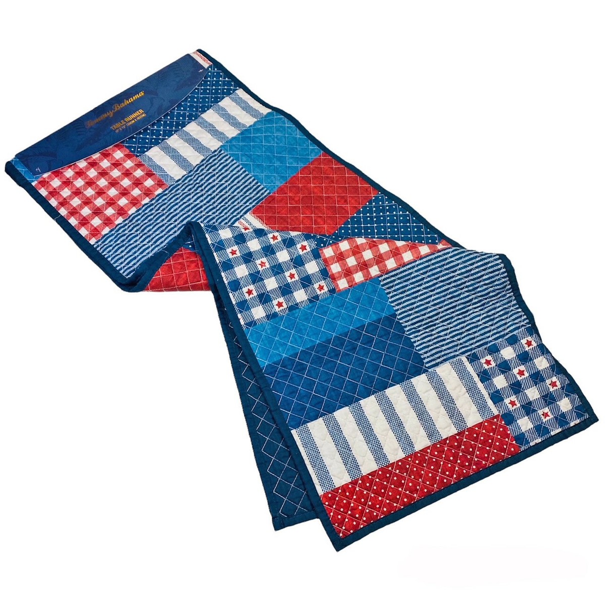 Tommy Bahama 4th of July Patriotic Patchwork Quilted Table Runner eBay