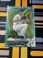 2021 Bowman Draft Chrome Aqua Lava Refractor /199 Maddux Bruns #BDC-126