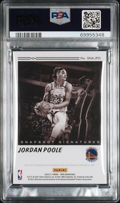 2020-21 Panini Noir - Snapshot Signatures Jordan Poole #SNA-13 /99