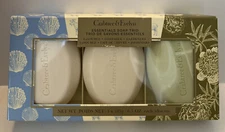 Crabtree & Evelyn Boxed 3pc Set Triple Milled Soaps Gardeners Goatmilk LaSource