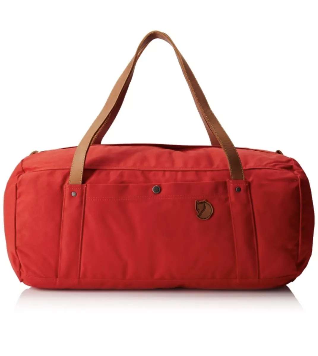 vis duurzame grondstof Onderdrukken Fjallraven Duffel No. 4 Red Canvas Tote Luggage Leather Straps G-1000 EUC  Medium | eBay