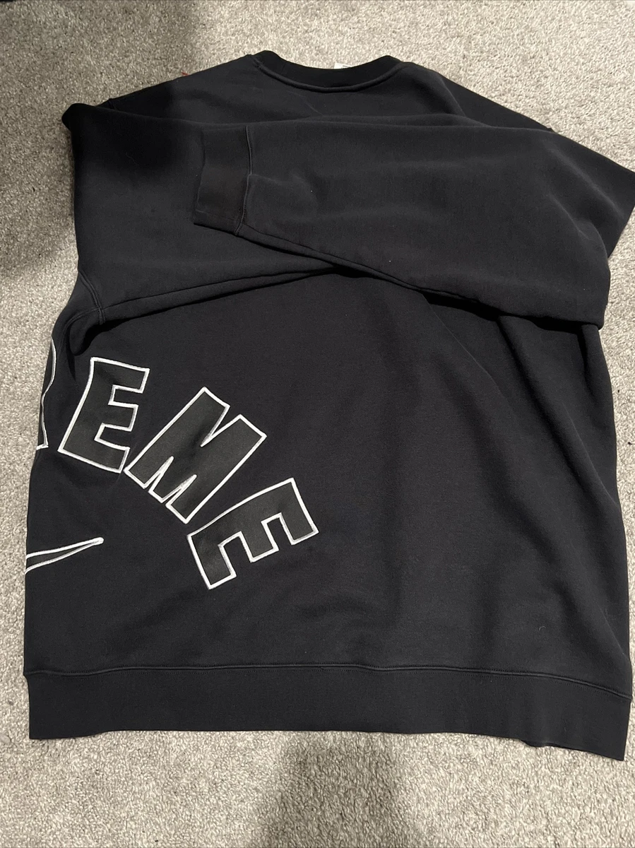 Supreme Nike Arc Crewneck Sweatshirt Black Size XL | eBay