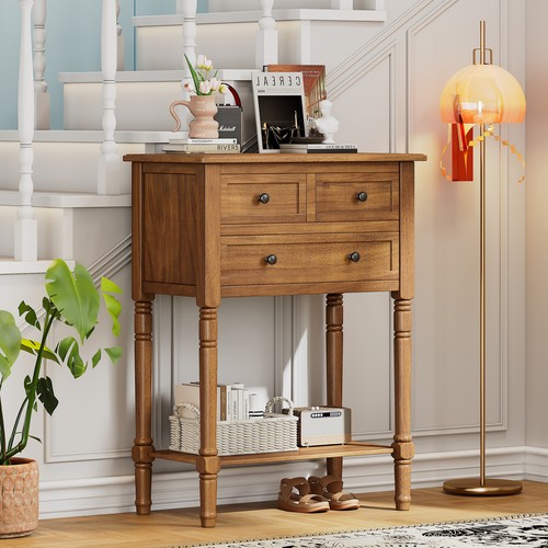 23" Small Sofa Table with Storage,Console Table with Drawers and Bottom Shelf - Picture 19 of 25