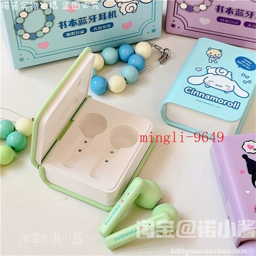 Cinnamoroll Kuromi Pochacco Wireless Bluetooth Earphones Portable Headphone Book - Picture 3 of 13