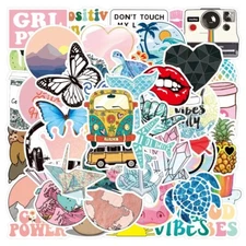 50 Cool Stickers VSCO for Laptop/Water Bottle/Tumbler/Kindle/Notebook/iPad