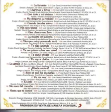 rare RANCHERA 60s 70s CD sleeve JUAN GABRIEL La muerte del palomo Te Sigo Amando