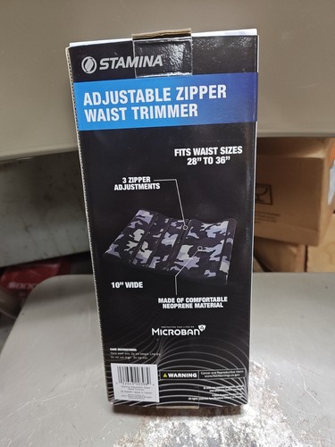 Ausdauer verstellbarer Reißverschluss Taillentrimmer Damen schwarz Camouflage passt Taille 28-36" NEU - Bild 2 von 5