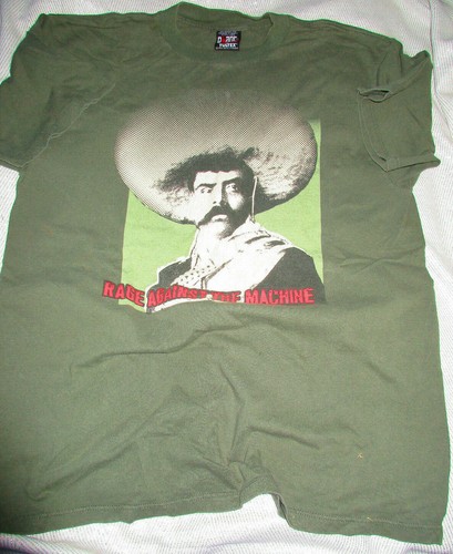 VTG RAGE AGAINST THE MACHINE ZAPATA RATM  GIANT XL 100 %  COTTON ORIGINAL - Afbeelding 1 van 9