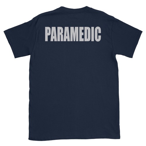New Reflective Paramedic with Star of Life Blue or Black T-Shirt - Picture 3 of 17