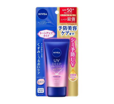 Nivea UV Deep Protect & Care Tone Up Essence Sunscreen 50g SPF50 PA++++ Japan