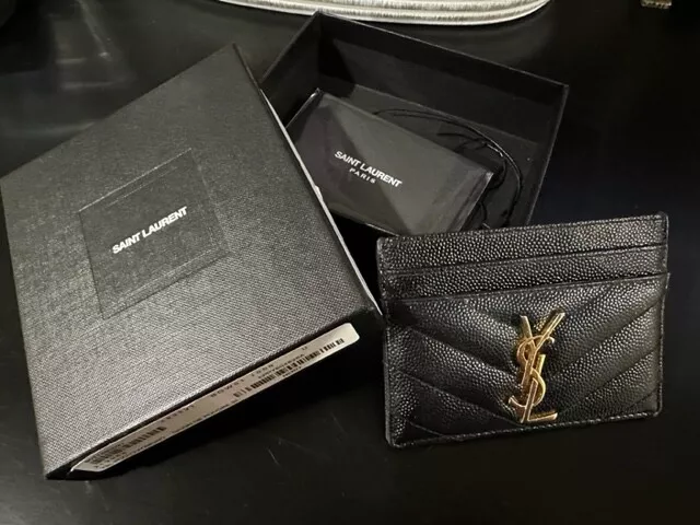 gold ysl cardholder