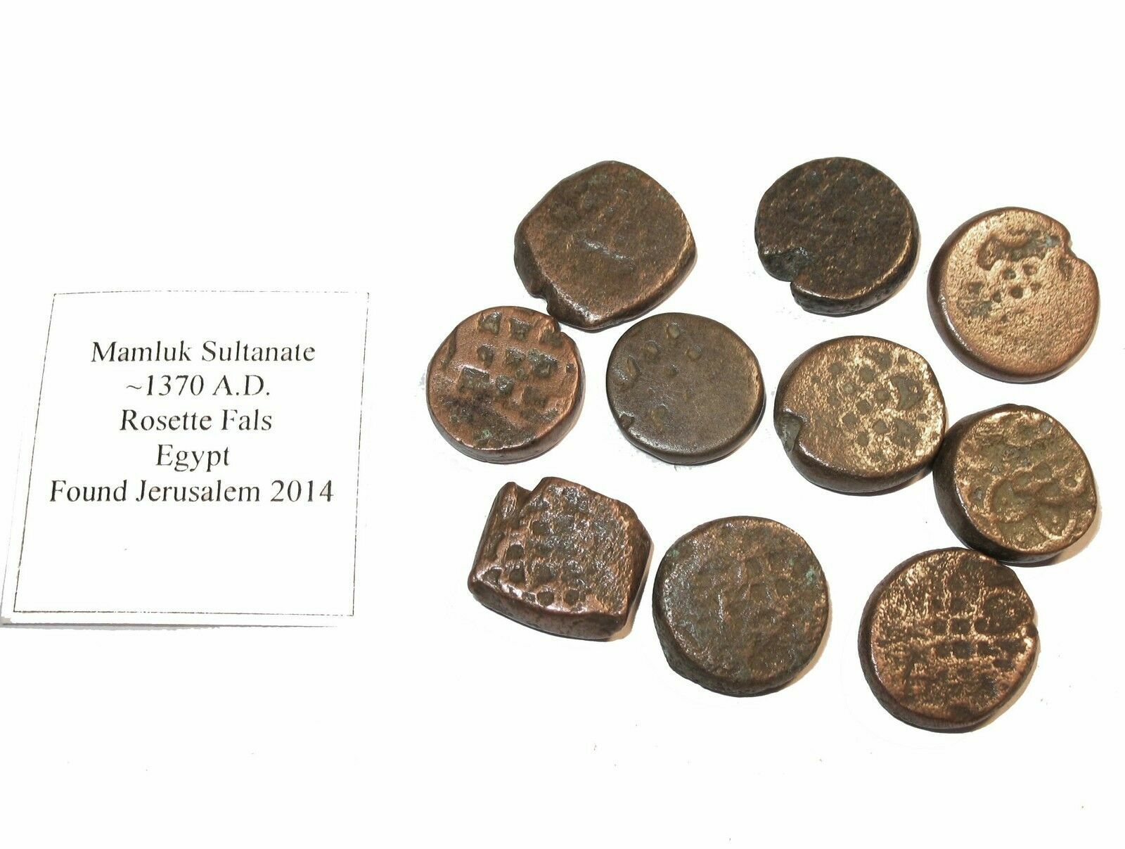 Ancient Islamic Coin Mamluk Sultanate Rosette Copper Fals 1370 A D ancient-islamic-coin-mamluk-sultanate-rosette-copper-fals-1370-a-d