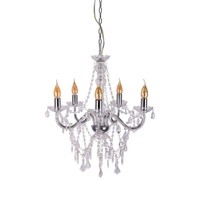 Pendellampe Kronleuchter HäNgeleuchte Chrom Kristalle Wohnzimmerlampe H 85 Cm