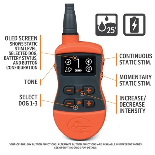 SportDOG Telecomando SportTrainer 875 + Collare | 800m | 3 collari | 10 Livelli - Imagen 2 de 4