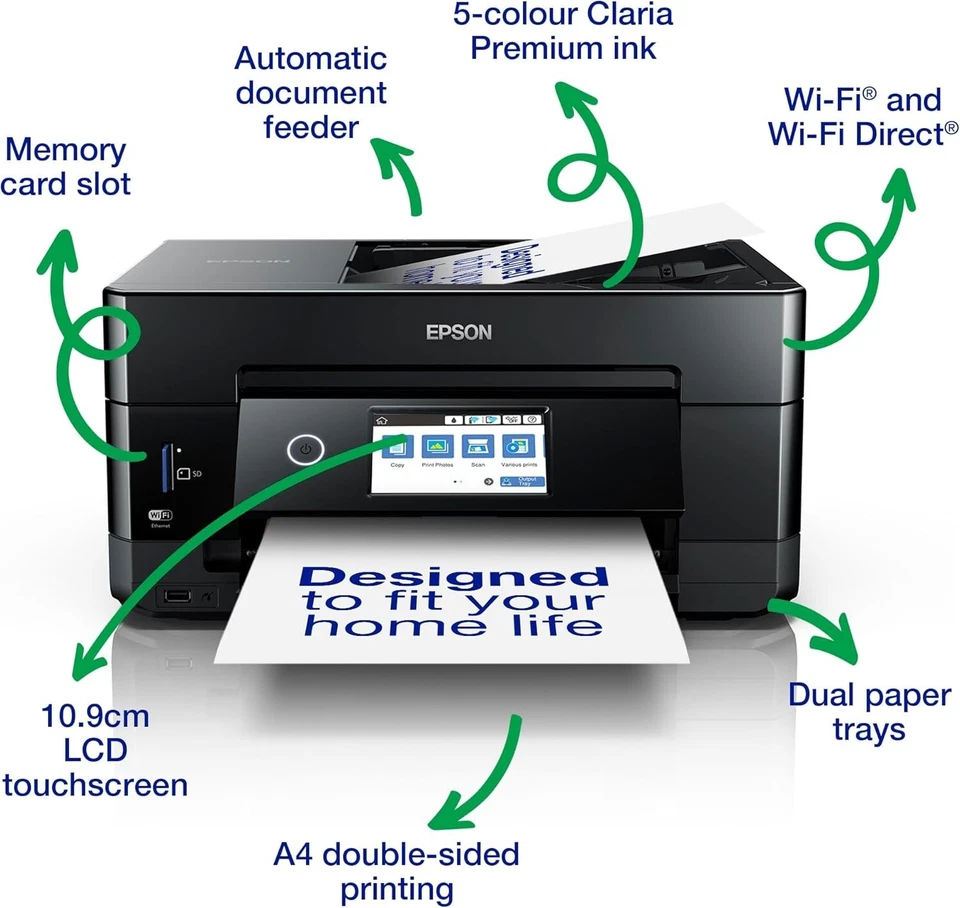 Epson Expression Home XP-7100 A4 Multifunction Printer  WITH INKS - Image 4 of 4