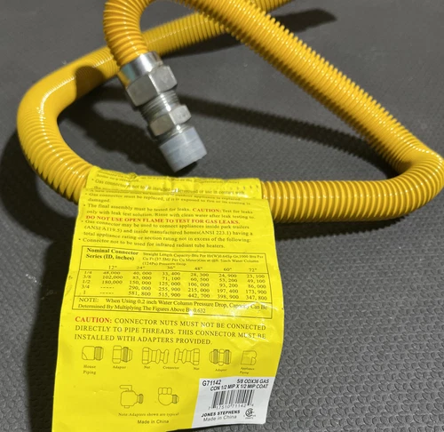 Jones Stephens G71142 5/8ODx36" Stainless Steel Gas Connector - Picture 3 of 4