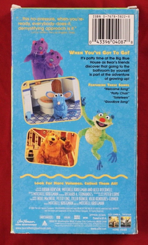 Bear in the Big Blue House - Potty Time with Bear (VHS, 1999, Closed Captioned) - Picture 2 of 6