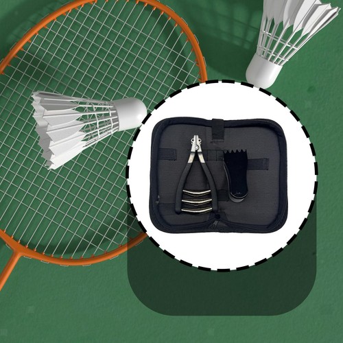 Badminton Stringing Clamp Fixed Clip Portable with Storage Bag Manual Tennis - Picture 6 of 7