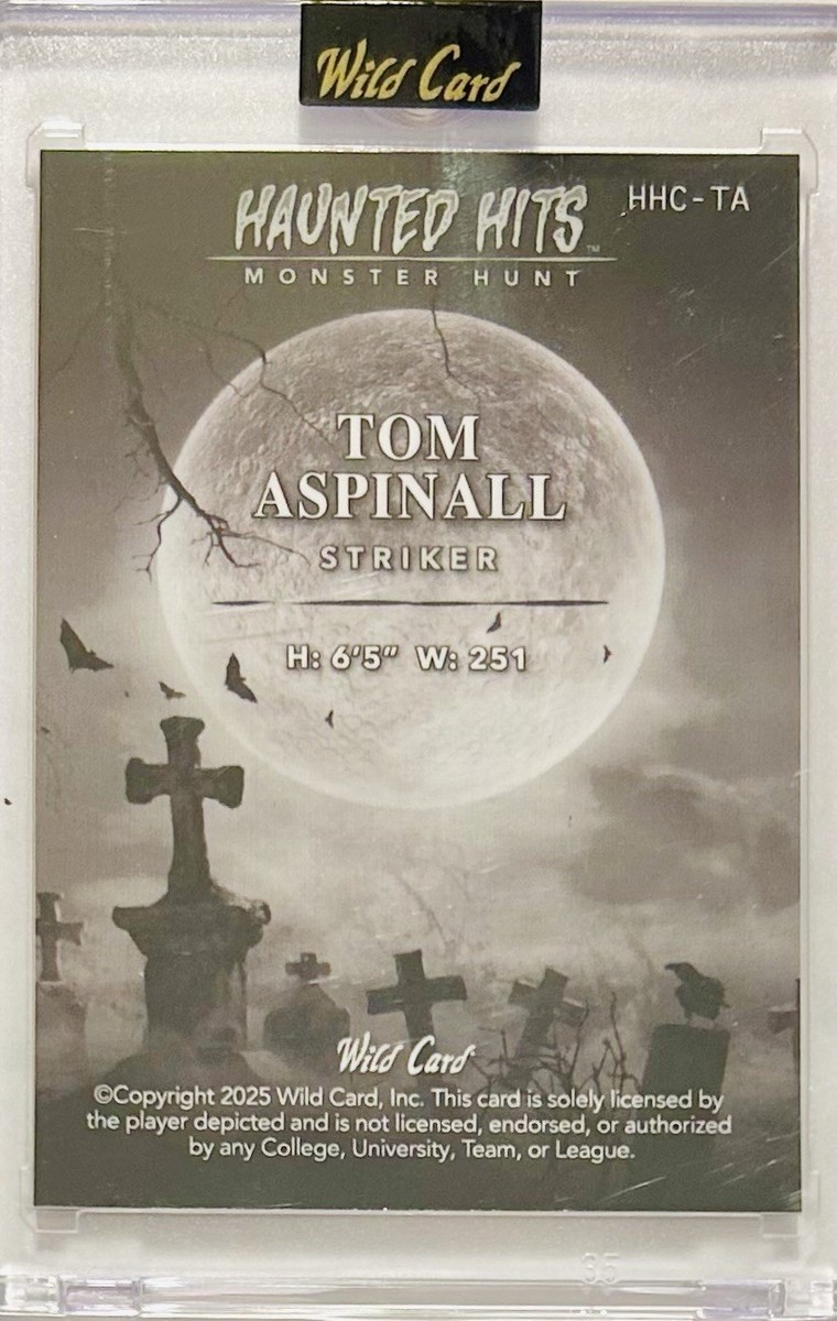 2025 WC Haunted Hits Monster Hunt Tom Aspinall 3/3 Purple Rainbow
