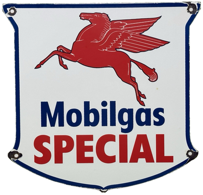 #ad #ad VINTAGE MOBILGAS SPECIAL PORCELAIN SIGN DEALERSHIP GAS MOBIL MOTOR OIL PEGGY GAS $118.40