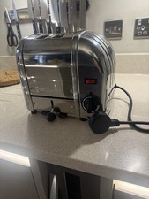 Dualit 2-Slice Classic Chrome Silver Toaster - Tested and Working