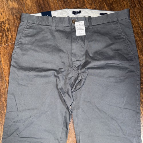 J.Crew Flex Pants Mens 35x32 Slim Fit Straight Gray Stretch - Picture 2 of 10