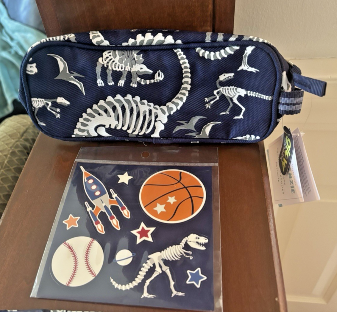 PONY Astuccio portamatite scuola ceramica fienile ragazzo dinosauro viaggio Jurassic pre k bambini.