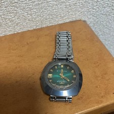 TECHNOS Borazon VII 1970s Automatic Watch Tungsten Alloy Case Green Gradient