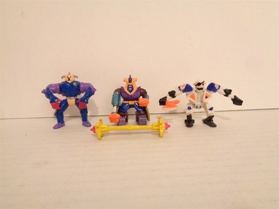 1994 Galoob Z-Bots Bone Brawn Sukr Fleshy Byceptor 3 Action Figure Set Complete