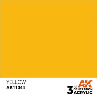 AK Interactive 3rd Gen Acrylic AK11044 Yellow 17ml