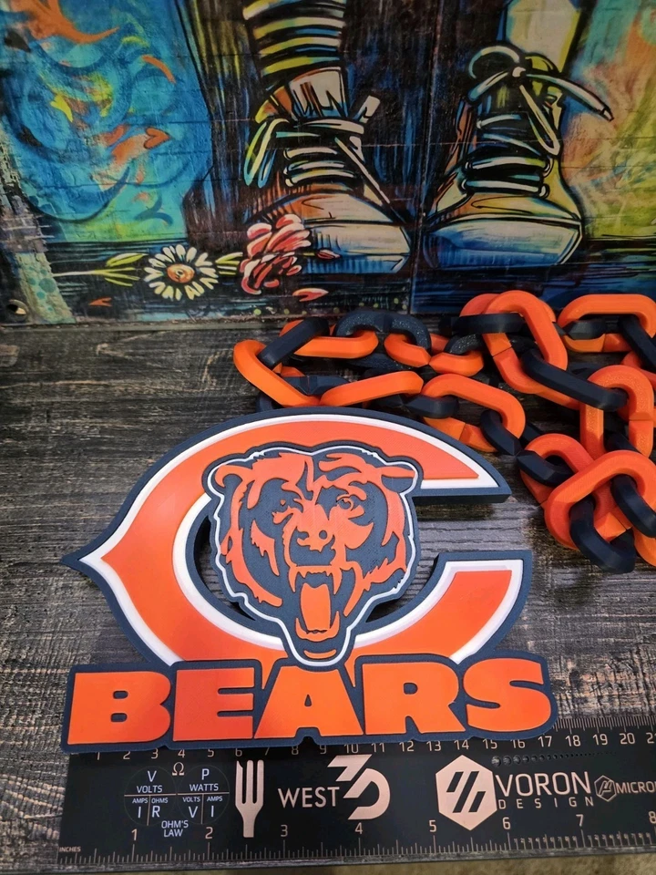 Chicago Bears - CADENA HYPE (ENVÍO GRATUITO)- Impreso en 3D Foto 3 de 4