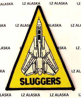 US NAVY VF-103 ''SLUGGERS'' 1955-1995 F-14 FIGHTER SQUADRON TRIANGLE PATCH N11