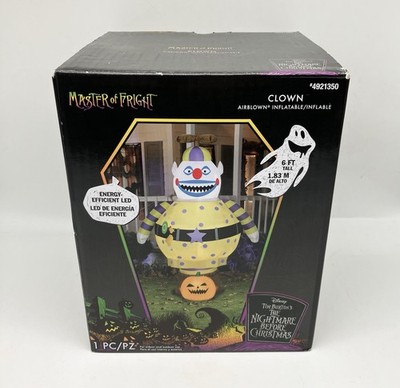 NEW Gemmy Disney Nightmare Before Christmas Halloween Clown 6  Inflatable HTF