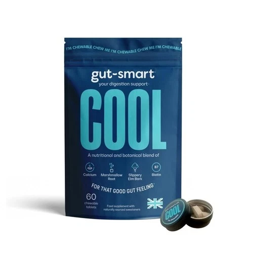 Gut Smart Cool Natural Heartburn and Acid Reflux Relief 60 Chewable tablets