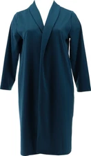 Antthony Embellished Ponte Knit Duster Coatigan PEACOCK L NWOT (1173)
