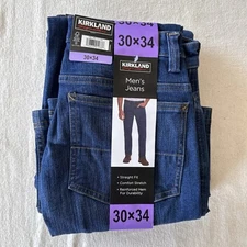 NWT Costco Kirkland Signature Blue Jeans Size 30 Waist x 34 length BRAND NEW