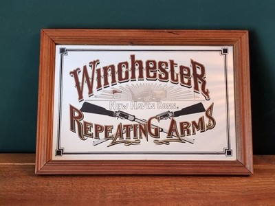 Winchester Repeating Arms Vintage Werbung Bild Spiegel New Haven USA