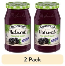 2 pack Smucker's Natural Blackberry Fruit Spread, 17.25 Ounces New