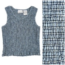 Vintage Fashion Bug Smocked Tank Top Womens M...