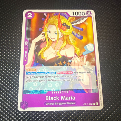 Bandai One Piece Black Maria OP17-072 Character English 1000 2 Cost Special