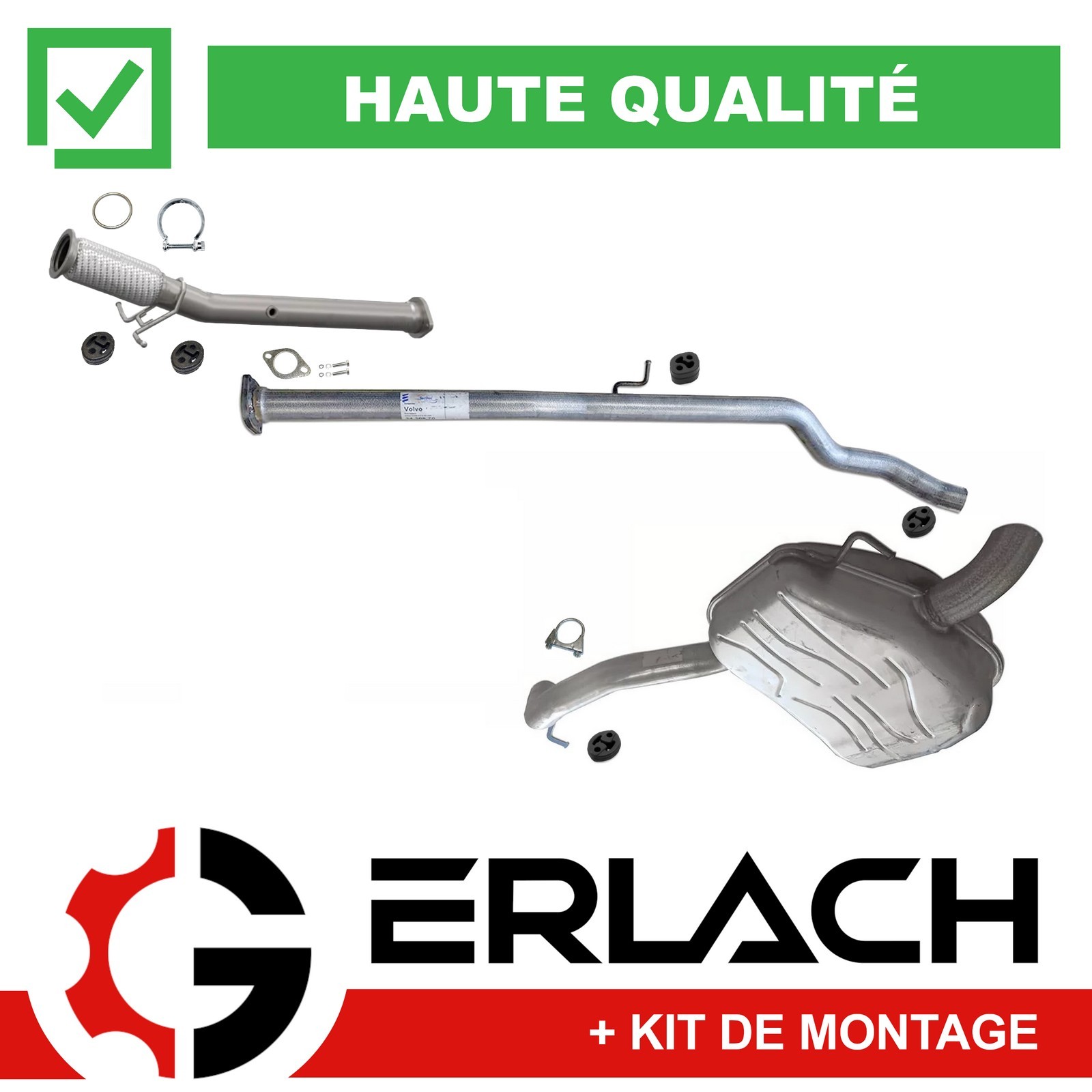 Silencieux d'échappement anti-corrosion Volvo V70 XC70 D3 D4
