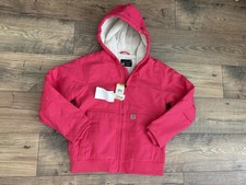 Carhartt Pink Canvas Sherpa Lined Jacket Size Girls Size Large 14