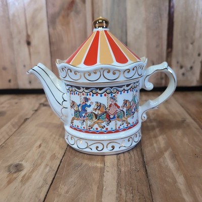 Sadler Edwardian Entertainments Karussell Staffordshire England Teekanne #2005895