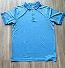 CALLAWAY OPTI-DRI Mens Sz L Blue Polyester Stretch Casual Golf Polo Solid Shirt